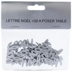 Lettre Noël à poser argent x20-Gifi Outlet