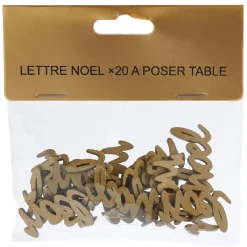 Lettre Noël à poser or x20-Gifi Outlet