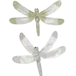 Libellule pailletée à clipser x 2 déco Noël-Gifi Hot