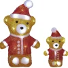 Lot 2 Ours de Noël lumineux LED blanc froid H17 et H30 cm-Gifi Clearance