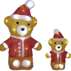 Lot 2 Ours de Noël lumineux LED blanc froid H17 et H30 cm-Gifi Clearance