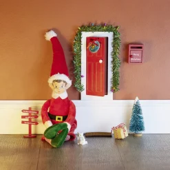 Lot de 8 accessoires "entrée" en bois pour lutin farceur L20x14x4cm-Gifi Hot