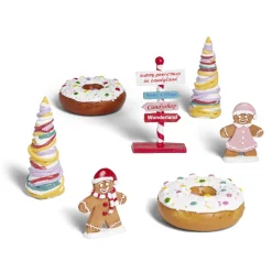 Lot de 7 accessoires pour village animé de Noël thème gourmand-Gifi Online