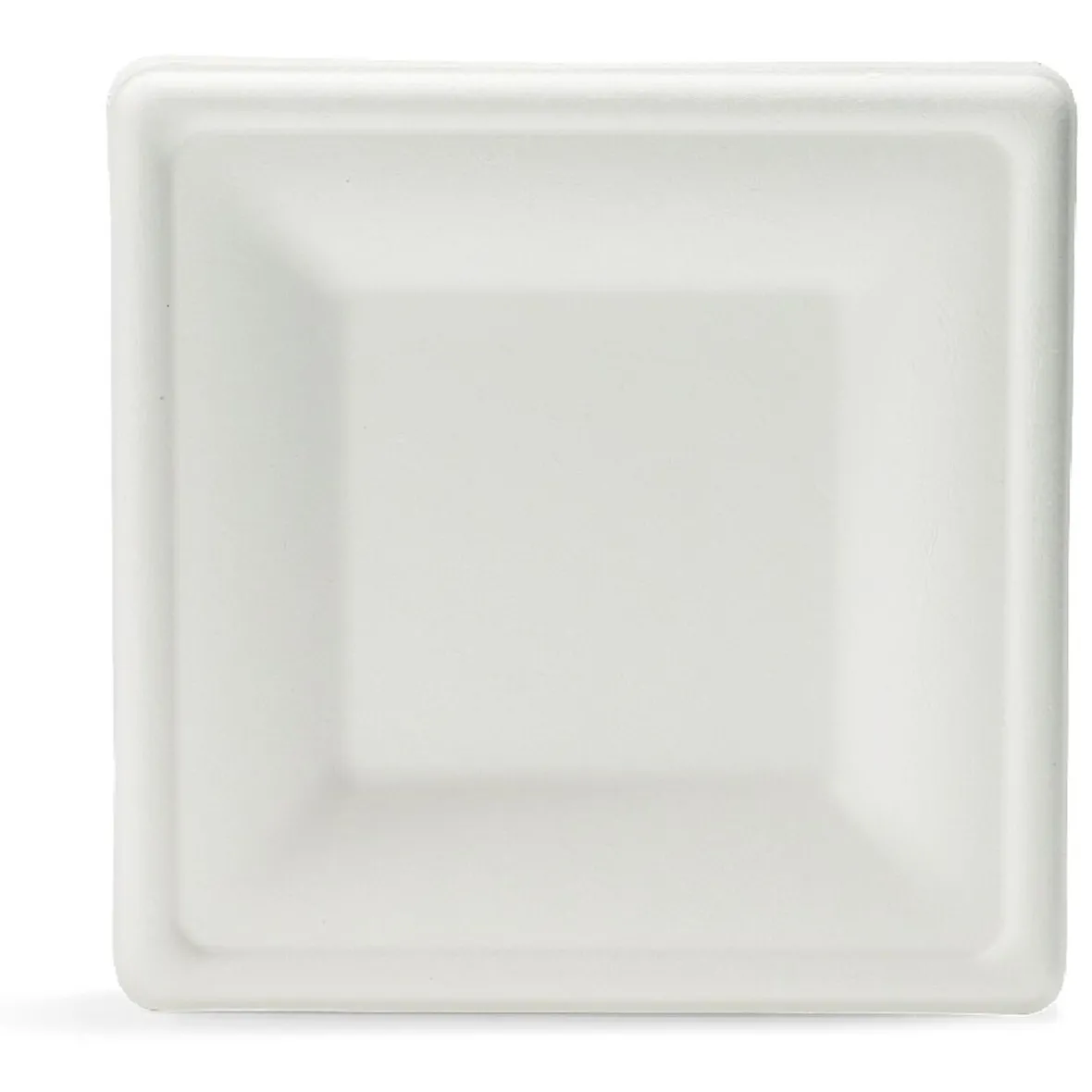 Lot de 12 assiettes à dessert carrées en canne à sucre-Gifi New