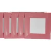 Lot de 10 assiettes carrées en carton blanc contour rouge-Gifi Online