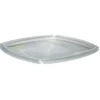 Lot de 6 assiettes carrées plastique transparent à bord arrondi 22x22 cm-Gifi Online