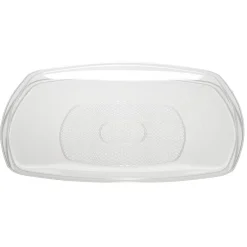 Lot de 6 assiettes carrées plastique transparent à bord arrondi 22x22 cm-Gifi Online