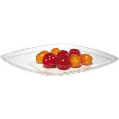 Lot de 6 assiettes carrées plastique transparent à bord arrondi 22x22 cm-Gifi Online