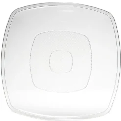 Lot de 6 assiettes carrées plastique transparent à bord arrondi 18,5x18,5 cm-Gifi Sale