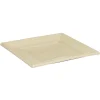 Lot de 6 assiettes carrées en plastique réutilisable taupe-Gifi Best