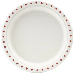 Lot de 20 assiettes en canne à sucre bord imprimé Ø22,5cm-Gifi Hot