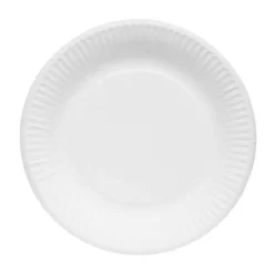 Lot de 150 assiettes en carton blanc-Gifi Discount