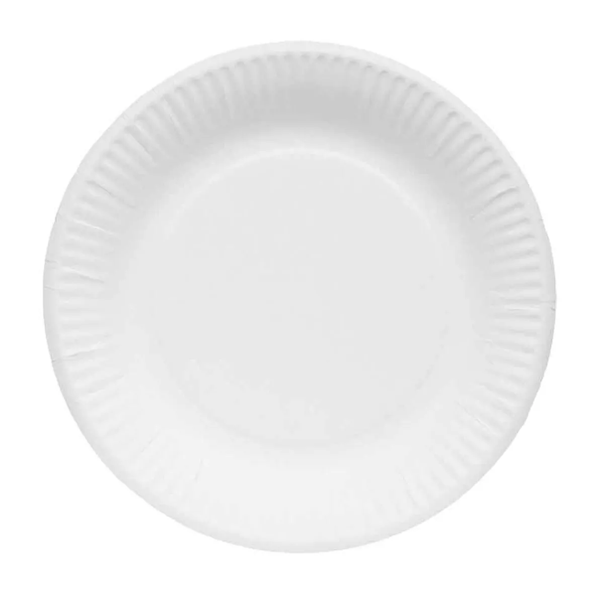 Lot de 150 assiettes en carton blanc-Gifi Discount