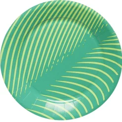 Lot de 10 assiettes en carton motif feuille tropicale-Gifi Best