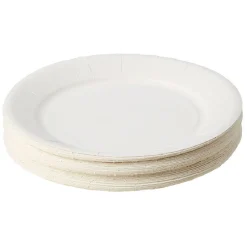 Lot de 50 assiettes en carton blanc Ø23 cm-Gifi Sale