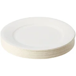Lot de 50 assiettes en carton blanc Ø18 cm-Gifi Discount