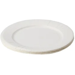 Lot de 20 assiettes en carton blanc Ø27 cm-Gifi Sale