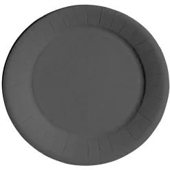 Lot de 10 assiettes en carton noir Ø18 cm-Gifi New