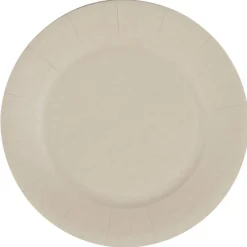 Lot de 10 assiettes en carton uni lin Ø18 cm-Gifi Discount