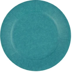 Lot de 10 assiettes en carton bleu canard Ø18 cm-Gifi Online