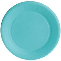 Lot de 10 assiettes en carton bleu caraïbes biodégradable Ø23 cm-Gifi Hot