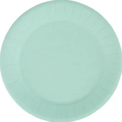 Lot de 10 assiettes en carton vert d'eau Ø23 cm-Gifi Clearance
