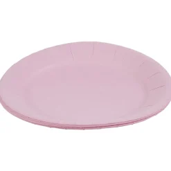 Lot de 10 assiettes en carton rose confetti Ø23 cm-Gifi Online