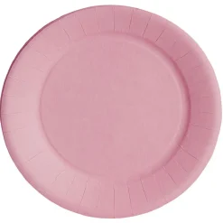 Lot de 10 assiettes en carton rose nude Ø23 cm-Gifi Best