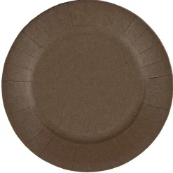 Lot de 10 assiettes en carton taupe Ø18 cm-Gifi Hot