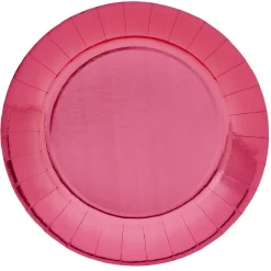 Lot de 10 assiettes en carton Ø23 cm rouge-Gifi