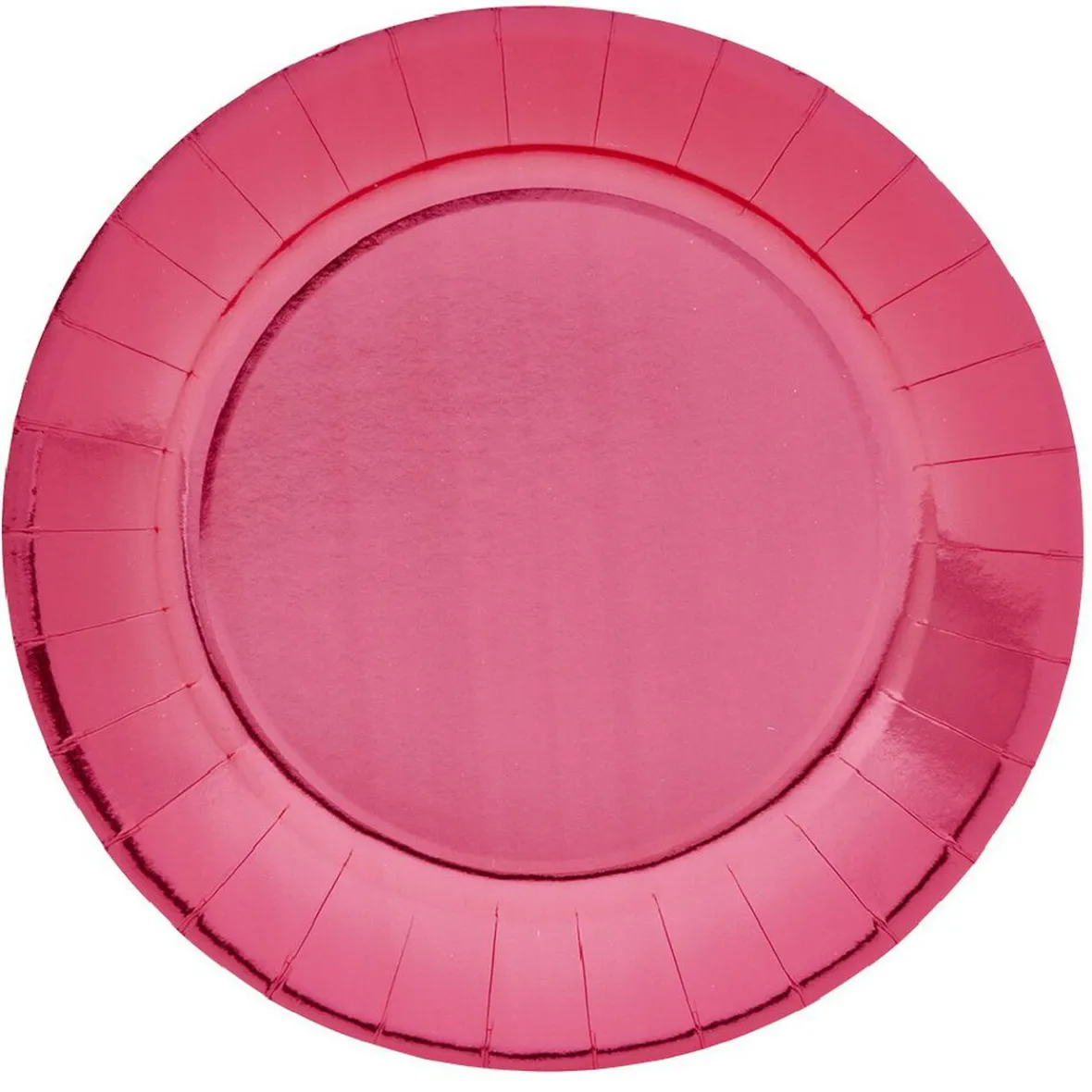Lot de 10 assiettes en carton Ø23 cm rouge-Gifi