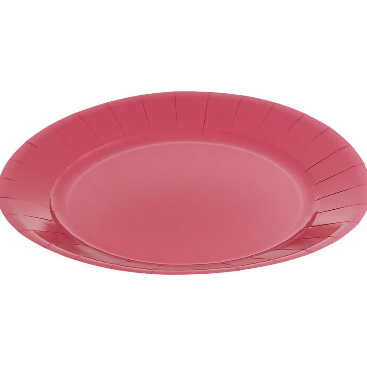Lot de 10 assiettes en carton Ø23 cm rouge-Gifi