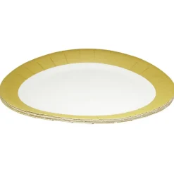 Lot de 10 assiettes en carton Ø23 cm doré-Gifi