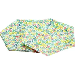 Lot de 10 assiettes en carton motif feuillage-Gifi Clearance