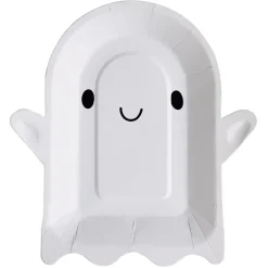 Lot de 10 assiettes en carton design fantôme-Gifi