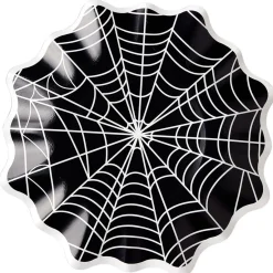 Lot de 10 assiettes en carton design toile d'araignée Ø29cm-Gifi Best