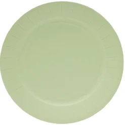 Lot de 10 assiettes en carton Ø23cm vert olive-Gifi Outlet
