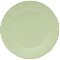 Lot de 10 assiettes en carton Ø18cm vert olive-Gifi Hot