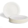 Lot de 100 assiettes en carton blanc Ø23 cm-Gifi Outlet