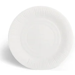 Lot de 100 assiettes en carton blanc Ø23 cm-Gifi Outlet