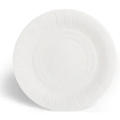 Lot de 100 assiettes en carton blanc Ø23 cm-Gifi Outlet