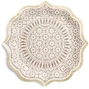 Lot de 6 assiettes en carton Ø26cm décor oriental blanc et doré-Gifi Online