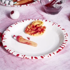 Lot de 8 assiettes en carton Ø23cm design sang Halloween-Gifi