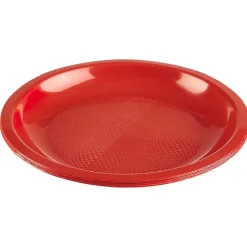 Lot de 6 assiettes en plastique rouge-Gifi Discount