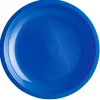 Lot de 6 assiettes en plastique bleu-Gifi