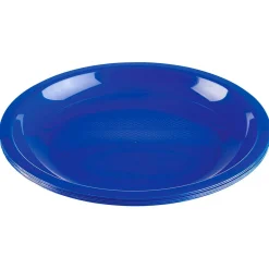 Lot de 6 assiettes en plastique bleu-Gifi
