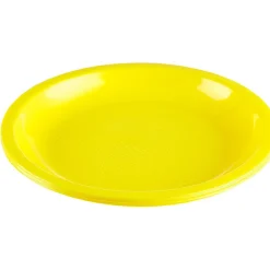 Lot de 6 assiettes en plastique jaune-Gifi Best