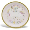 Lot de 8 assiettes motif licorne carton Ø23cm-Gifi Clearance
