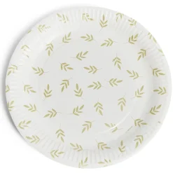 Lot de 8 assiettes motif nature carton Ø23cm-Gifi Discount