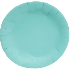 Lot de 10 assiettes plate ronde carton bleu Ø23cm-Gifi New
